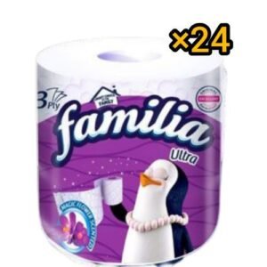 Familia 3 Ply Ultra Tissue Paper Scented Roll Purple X24 Rolls.