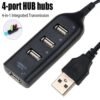 4 Port USB HUB High Speed USB Laptop / Desktops Port Hub