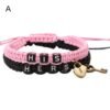 2Pcs/Set HIS HERS Letter Lock Key Charm Handmade Woven Couple Bracelet Bangle