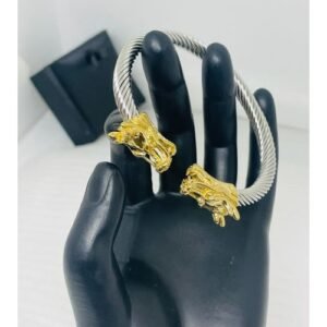 DUBIA LUXURY UNISEX JAGUAR SILVER BRACELET