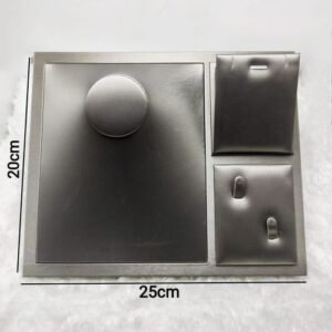 25x20cm PU Leather Set Jewelry Display Board Tray Organizer