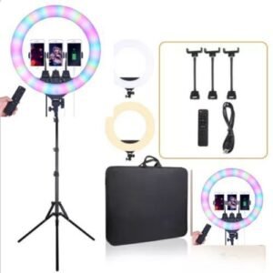 18" RGB Selfie Ring Light With Stand With Beautiful Colours