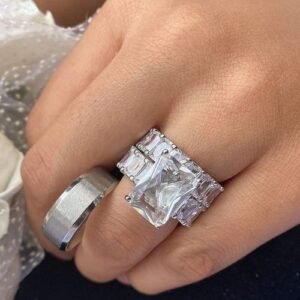 Crystal Florida Superior Quality & Sparkling Crystal Stones Wedding/Engagement Rings (U.S.A)