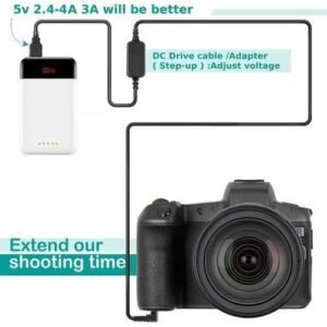 Canon M50 DC Coupler USB Power Cable + DR-E12 Dummy Battery