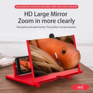 3D Mobile Phone Screen Magnifier HD Video Amplifier Stand Bracket Red