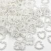 50/100pcs White Plastic Heart Pearl Flatback Acessories 12mm Upick