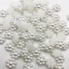 50pcs Mix 10 Mm Flowers Plastic Imitation Pearl Flatback No Hole Acessories