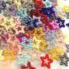 50/100pcs 13mm Mix Plastic Star Pearl Flatback Acessories P19