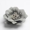 10 Pieces Camellia Flower Heads For  Acessories 4.5cm Grey
