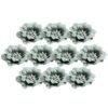 10 Pieces Camellia Flower Heads For  Acessories 4.5cm Green