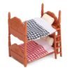 1/12 Dollhouse Miniature Furniture Plastic Bunk Bed Bedroom Acessories