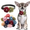 PCS Flower Collar Small Dog Cat Flower Bowties Collar Acessories Dogs Bowties Dog Pet Grooming Products Pet Supplies