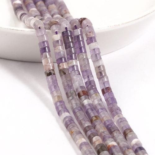 amethyst Natural Rondelle Bead 4x2mm Turquoise Quartz Jasper Flat Round Disc Beads for Jewelry ing DIY let Acessories 15'