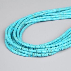 38 Turquoises Natural  Rondelle Bead 4x2mm Turquoises Quartz Jaspers Flat Round Disc Spacer Bead for Jewelry ing DIY let Acessory