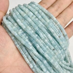 34 Aquamarine Natural  Rondelle Bead 4x2mm Turquoises Quartz Jaspers Flat Round Disc Spacer Bead for Jewelry ing DIY let Acessory