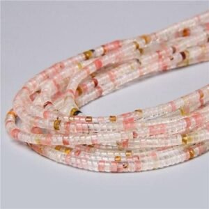 41 Watermelon Natural  Rondelle Bead 4x2mm Turquoises Quartz Jaspers Flat Round Disc Spacer Bead for Jewelry ing DIY let Acessory