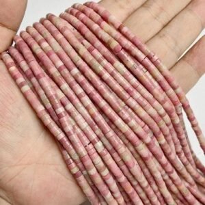 23 Rhodochrosite Natural  Rondelle Bead 4x2mm Turquoises Quartz Jaspers Flat Round Disc Spacer Bead for Jewelry ing DIY let Acessory