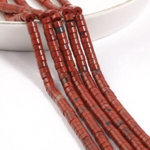 red jasper Natural  Rondelle Bead 4x2mm Turquoise Quartz Jasper Flat Round Disc Beads for Jewelry ing DIY let Acessories 15'
