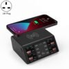 9 In 1 100W 4 PD 3.0 USB-C / Type-C + 4 QC 3.0 USB Ports Wireless Charger, UK Plug(Black)