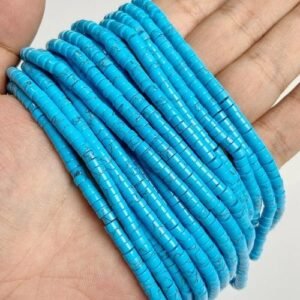 8 Turquoise Natural  Rondelle Bead 4x2mm Turquoises Quartz Jaspers Flat Round Disc Spacer Bead for Jewelry ing DIY let Acessory