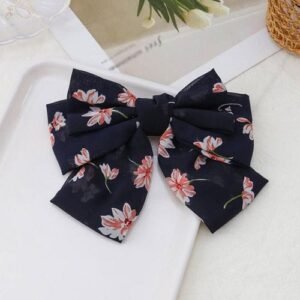 Girls Oversized Bow Knot Hairgrips Linen Barrette Hair Clip Ponytail Women Elegant Headwear Hairpins Hair Red  Acessory