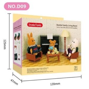 Miniature 1/12 Forest Family Miniatures 2022  Furniture Cabinet Doll House Accessories Slide Miniture Acessories Bookstore