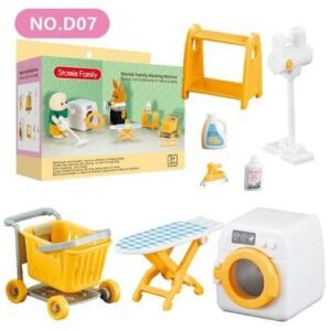 Miniatures Washing Machine Miniture Acessories Forest Family Doll House Accessories Iron Miniature 1/12 Vacuum Cleaner