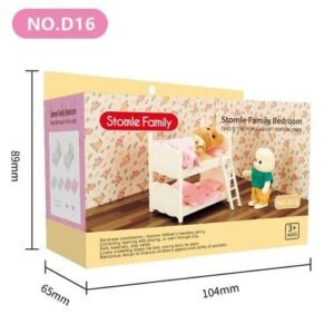 Simulation Furniture Slide Miniature 1/12 2022  Doll House Accessories Miniatures Cabinet Miniture Acessories Forest Family