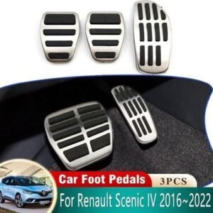 For Renault Grand Scenic 4 IV Acessories 2022 2016 2017 2018~ Car Pedals Stainless Steel Brake Nonslip No Drilling Pedal MT