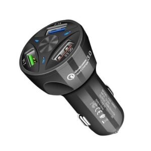 Qc3.0 Car Mobile Phone Charger Three USB Car Fast Charge Car Charger 3.1A One Drag Three QC 3.0 Car Acessories for Xiaomi Iphone