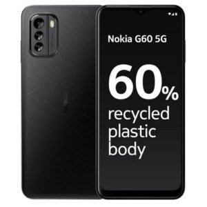 Nokia G60 - 6.58" (6GB RAM, 128GB ROM) Android 12 (50/5/2)MP + 8MP Selfie - Snapdragon 5G - 4500mAh - Hybrid Dual - Pure Black