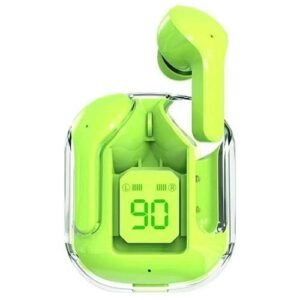 DigitalDisplay Bluetooth Headset Long Life Transparent Shell-Green