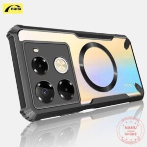 Nanu For Infinix Note 40 Pro 4G/5G Magnetic Attraction Case Shockproof Transparent back Acrylic Cover Soft Protection Phone Shell