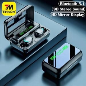 Timack Fingerprint Touch F9 Wireless Headset Bluetooth Earphone With 2000mAh Battery