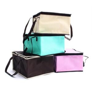 6 Inch Cake Fresh Keeping Tote Bag With Zipper Non-woven Lunch Bag Picnic Bag Candy & Cake Bags Reusable Grocery Bag Collapsible Powder