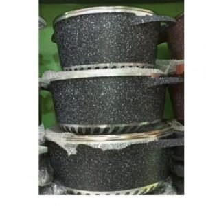 Die-Cast Ceramic Non Stick Pot Set 3 Pieces.Large Sizes