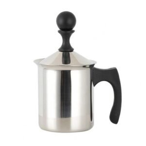 ble Manual Milk Frother Safe Milk Foam er with Lid Anti-corrosion Long Lasting Latte er