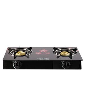 Pyramid Table Top Glass Gas Cooker 2 Hob