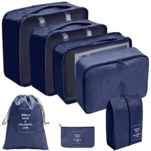 7 8 9 10 Pcs Set Travel Organizer Storage Bags Suitcase Packing Cubes Set Cases Portable Luggage Clothes Shoe Tidy Pouch Folding