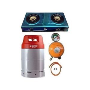 Cepsa High Quality Cespa Gas Cylinder 12.5kg With Cooker+Free Regulator Hose & Clips