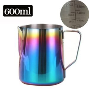 350/600ml 304 Stainless Steel Milk Jug Cup Frother Coffee Milk Bubble Cup Utensils Milk Frothing Pitcher Pot Graduated Cup