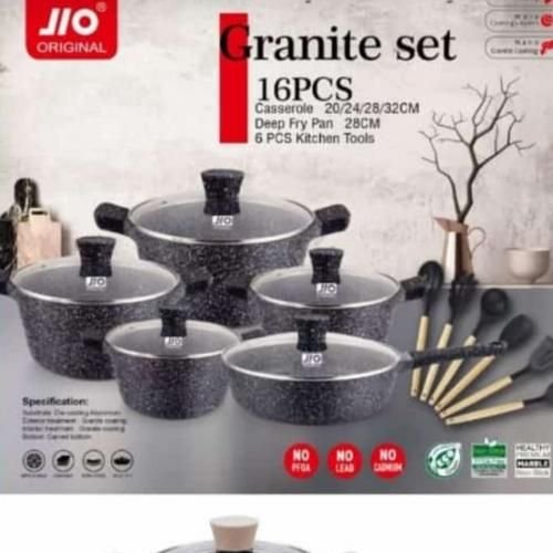 16p Set Granite Coating Kitchen Cookware