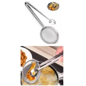 2in1 Meshed Stainless Steel Frying Spoon Oil Strainer Picker