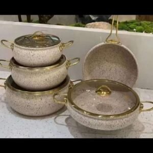 5 Set Of Original Pots Graniteware