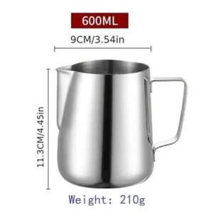 350/600/1000ml Milk Creamer Frothing Pitcher With Scale Stainless Steel Coffee Cup Jug Latte Espresso Steaming Cappuccino Cup