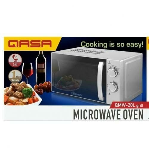 Qasa 20L Microwave Oven With Defrost And Grill Function.
