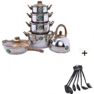 Set Of 6 Pots  +  Set Of 6 Pieces Non-Stick Cooking Spoons