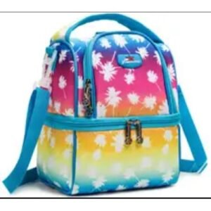 Two Compartment Floral  Thermal Lunch Bag