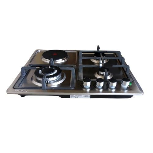 Phiima 60cm 3 Gas 1 Electric Stainless Steel Built In Hob