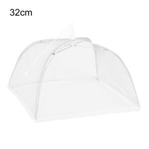 Foldable Food Cover Large Capacity Mesh Fabric-White